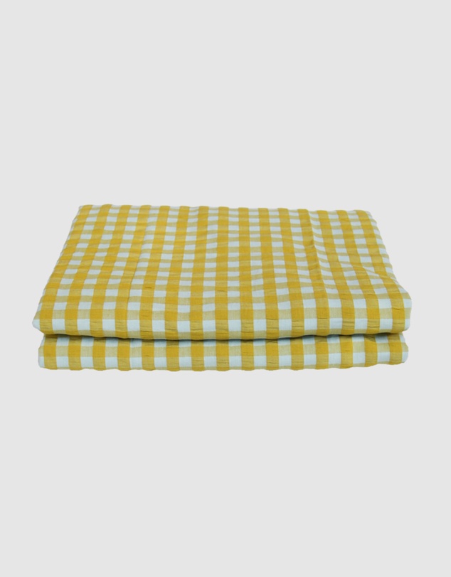 Mosey Me - Citrus Seersucker Flat Sheet