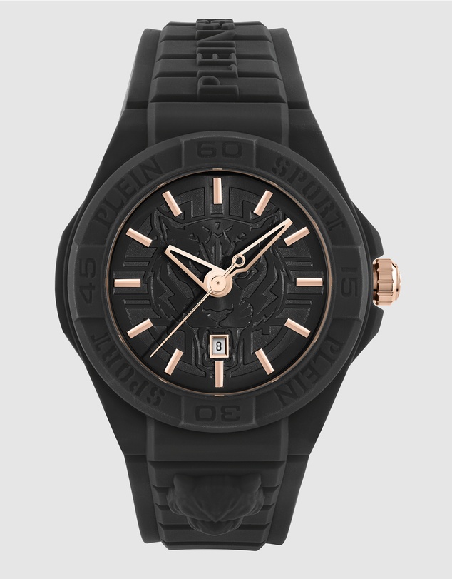 Plein Sport - PLEIN FEARLESS 46mm Black Dial and Black Silicone strap