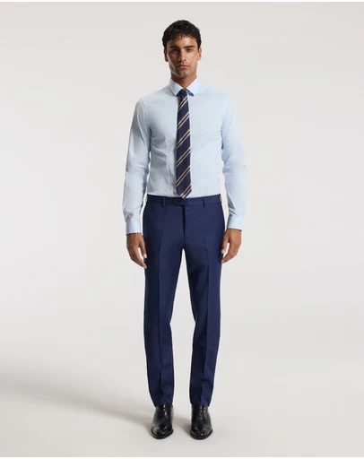 Calibre - Micro Check Wool Suit Pants Royal Blue