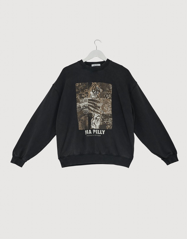 Revibe - Repaired ENA PELLY Mixed Animal Sweatshirt - AU 8