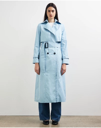 Sofia Irina - Long Sleeve Belted Trench Coat