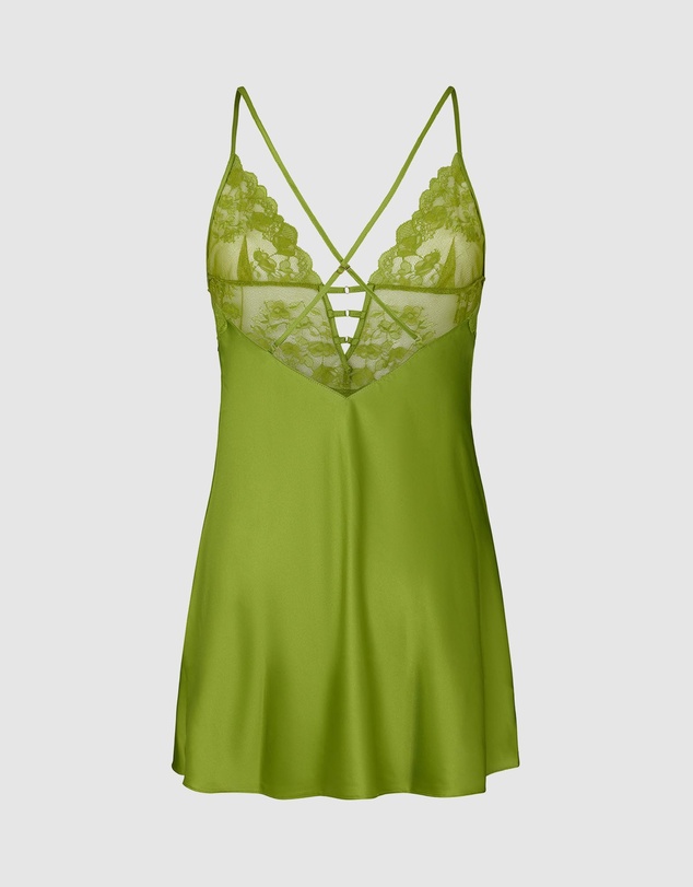 Hunkemoller - Satin Lace Zara Slip Dress