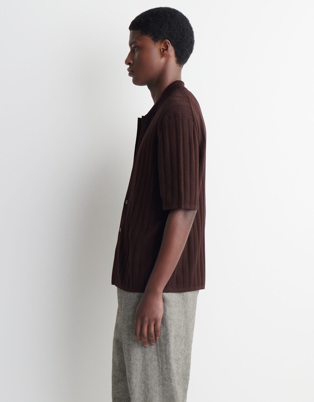 COS - Ribbed-Knit Cotton Shirt