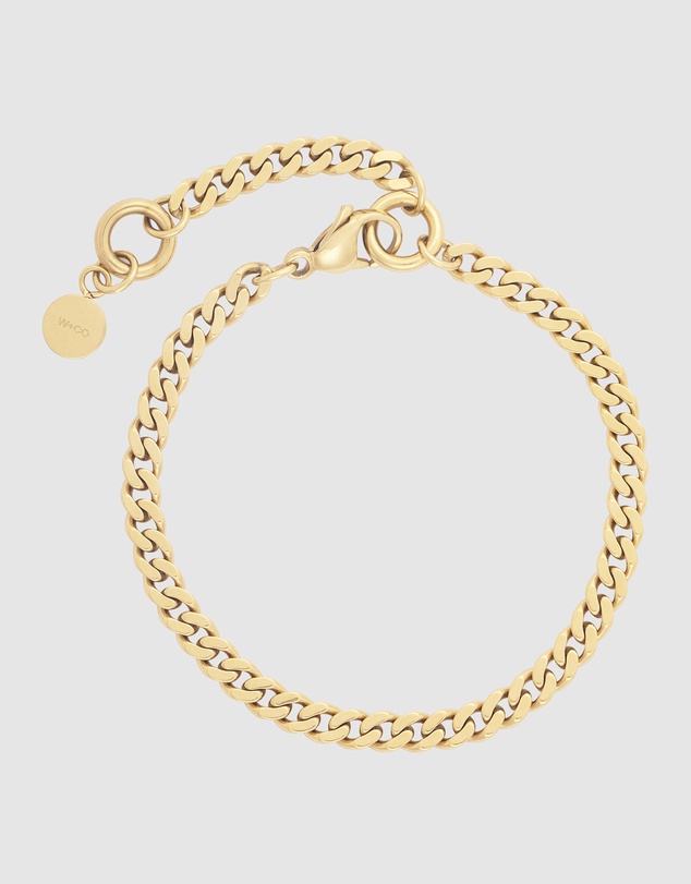 Wanderlust + Co - Chunky Curb Gold Chain Bracelet