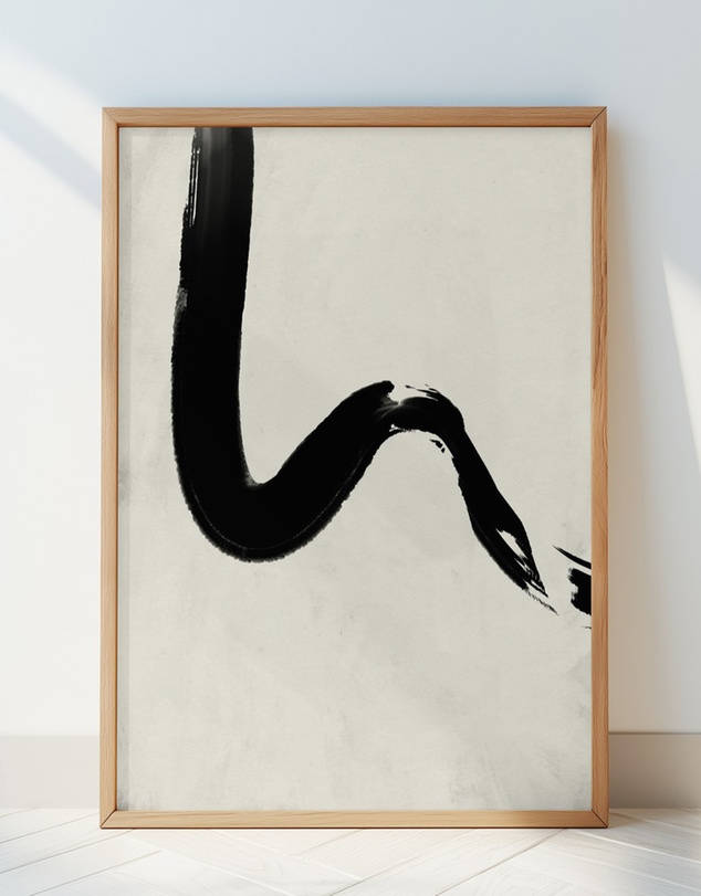 Olive et Oriel - Blackstrokes No 3 by Treechild Art Print