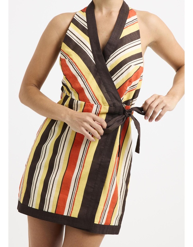 Subtitled - Abilene Halter Wrap Mini Dress