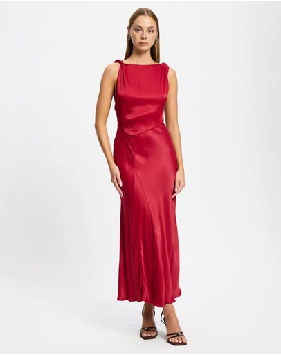 & Other Stories - Twist-Detail Satin Midi Dress