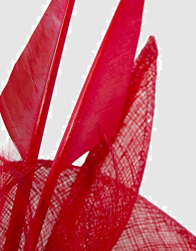 Max Alexander - Sinamay Red Racing Fascinator