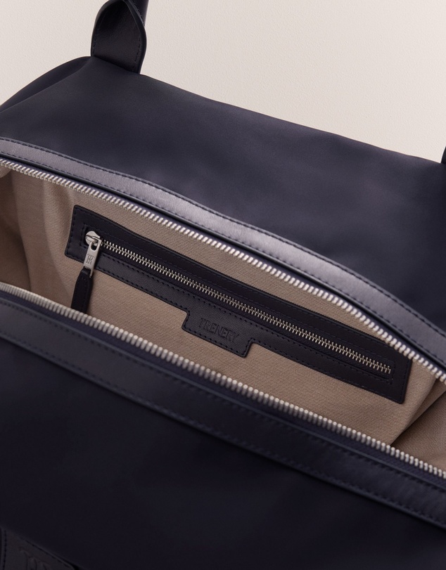 Trenery - Terra Leather Trimmed Travel Bag in Night Sky