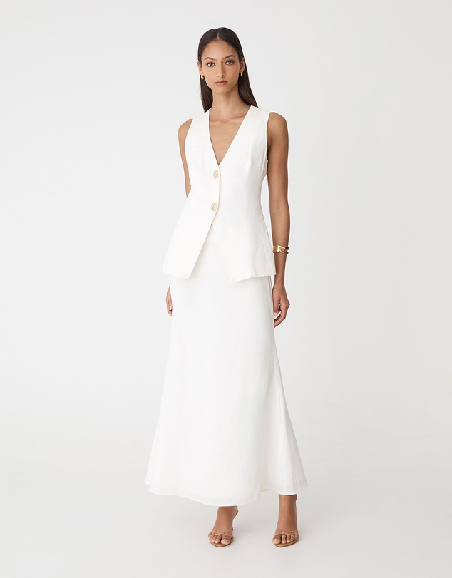 Forcast - Amelia Linen Blend Maxi Skirt