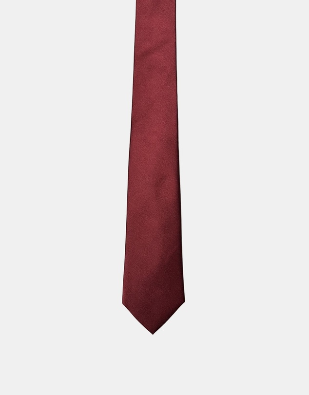 Henry Bucks - HENRY Plain 8cm Silk Tie RED