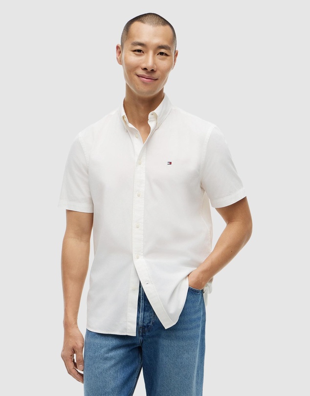 Tommy Hilfiger - Regular Fit Washed Poplin Short Sleeve Shirt