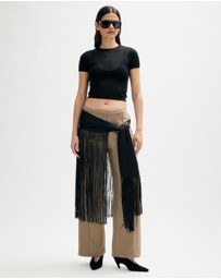 Minima Esenciales - Sola Fringed Scarf Belt