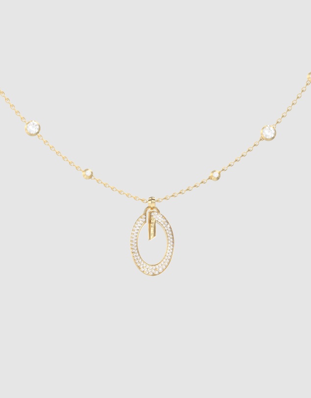 GUESS - GUESS Ladies Gold-Tone Camden Crystals Necklace