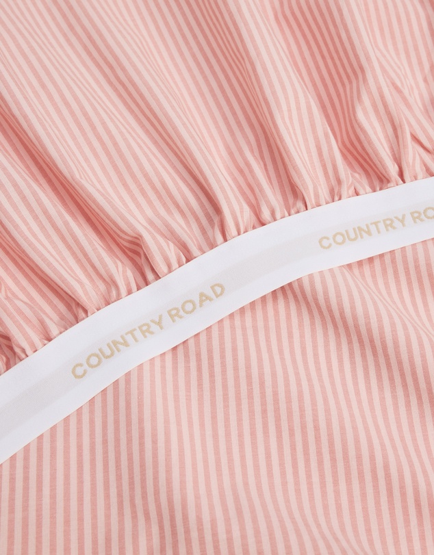 Country Road - Brae Australian Cotton Stripe Queen Fitted Sheet