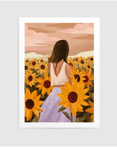 Olive et Oriel - Sunflower Evenings by Goed Blauw Art Print