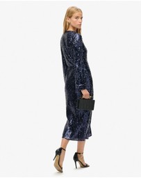Superdry - Sequin Wrap Maxi Slim Fit Dress