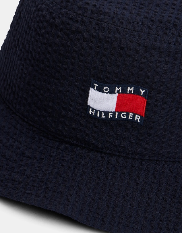 Tommy Hilfiger - Kids' Wavy Flag Seersucker Bucket Hat