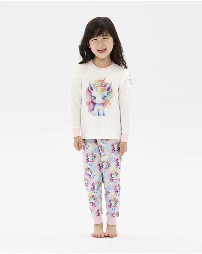 Rock Your Kid - Unicorn Pony Frill Long Sleeve Helena Sleep Set