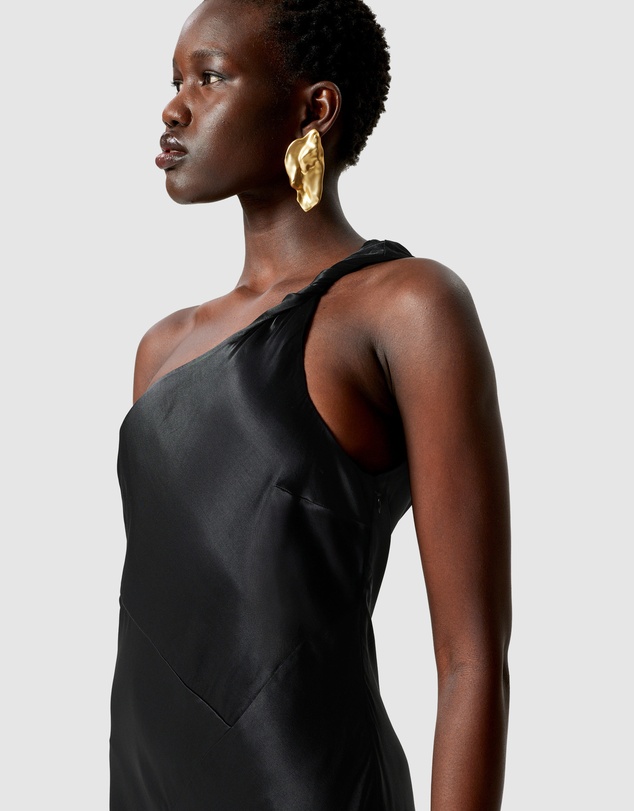 & Other Stories - One-Shoulder Satin Midi Dress