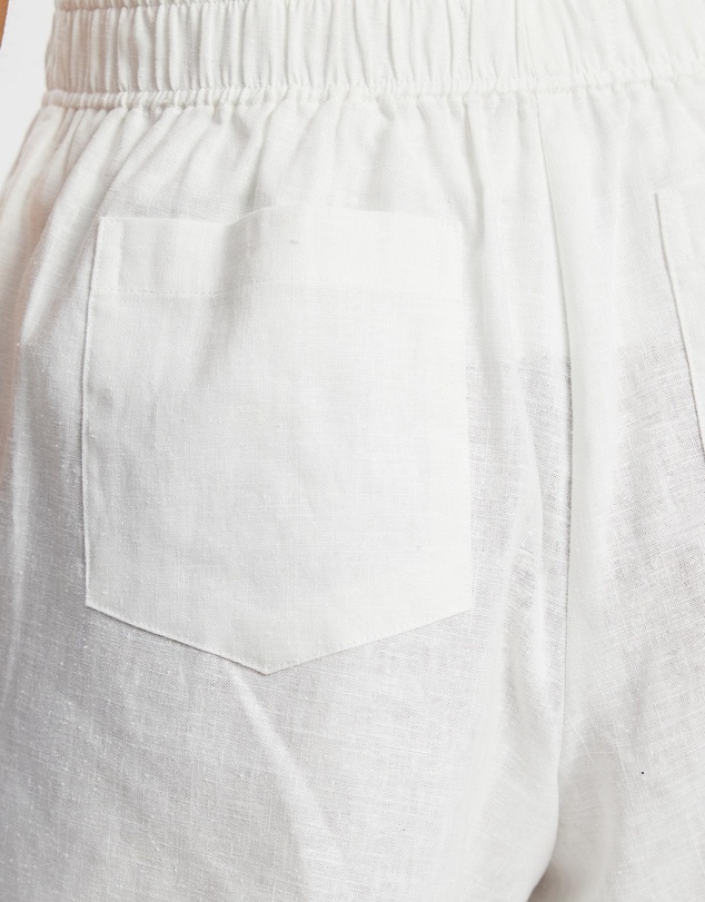 White By FTL - Rhonda Linen Shorts