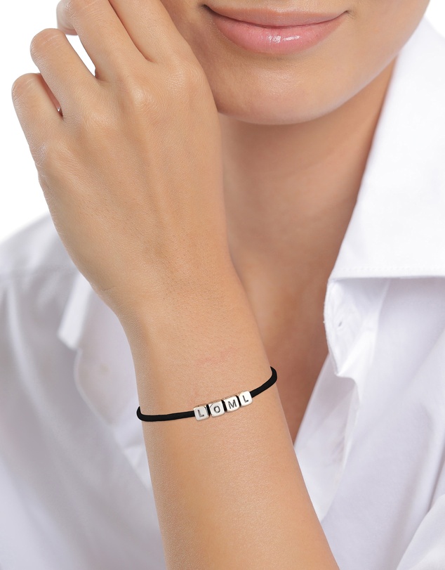 Elli Jewelry - Love of my Life Black Satin Bracelet