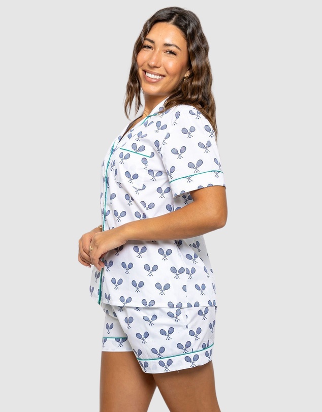 Sant And Abel - Women's Tennis Navy Short PJ Set