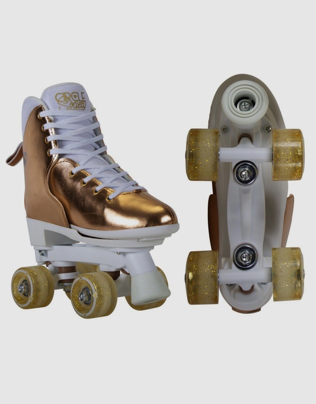 iWorld - Bravo Sports Circle Society Metallic Rose Gold Roller Skates Size 3-7