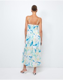 AERE - Kira Linen Midi Dress