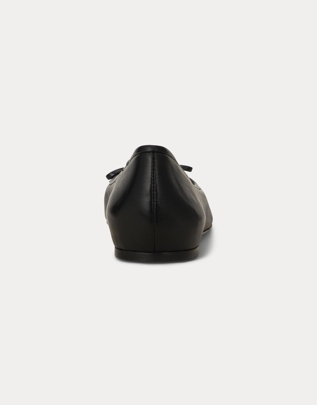 Polo Ralph Lauren - Pointed Leather Ballet Flats - Women's