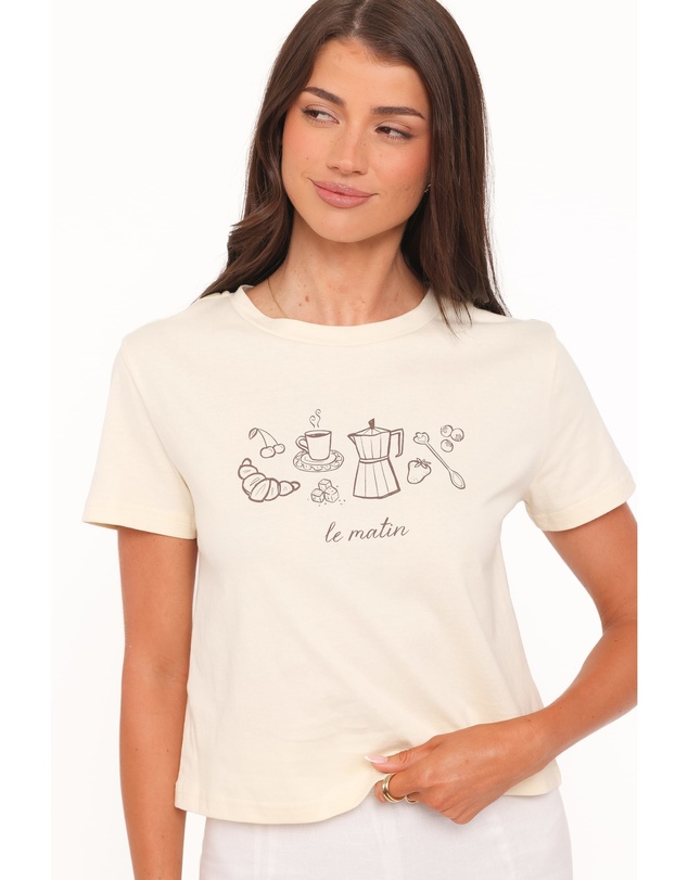 Petal & Pup - Camelia Graphic Tee - Cream
