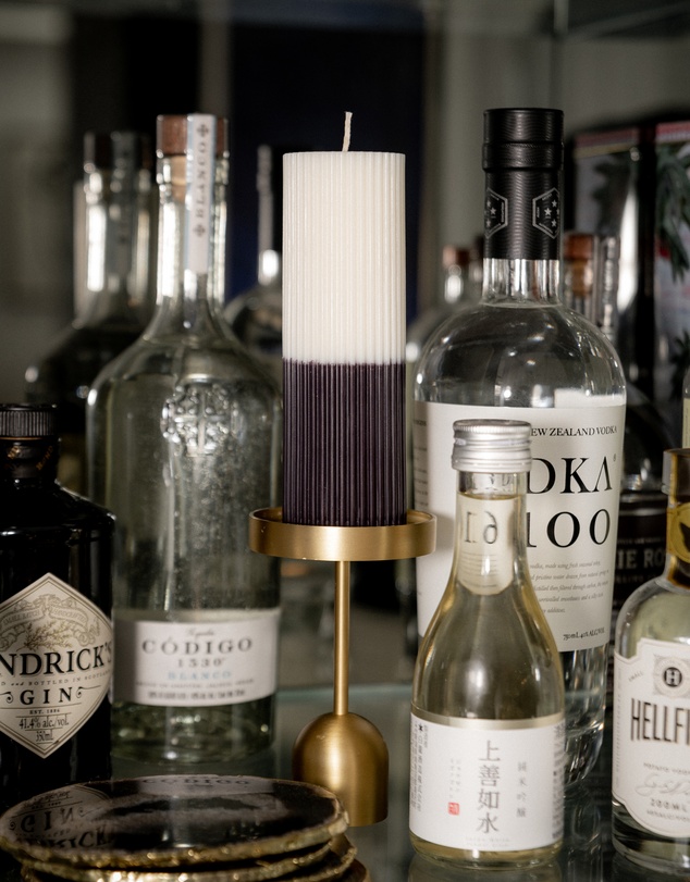XRJ Celebrations - Pillar Two-Tone Dalmatian Candle