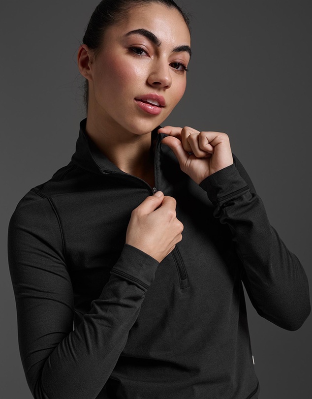 2XU - Flex Crop 1/2 Zip Long Sleeve Top