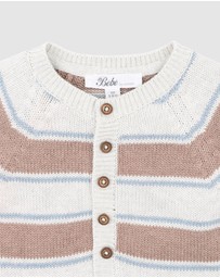 Bebe by Minihaha - Alvin Stripe Organic Knitted Romper