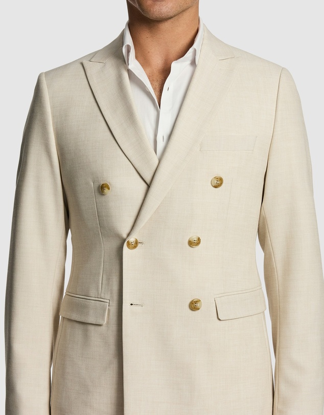 yd. - Koda Slim Fit Double Breasted Stretch Suit Jacket