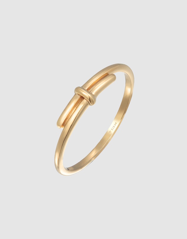 Elli Jewelry - Twisted Wrap Ring in Gold-Plated 925 Silver