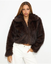 Dazie - Downtown Girl Faux Fur Jacket