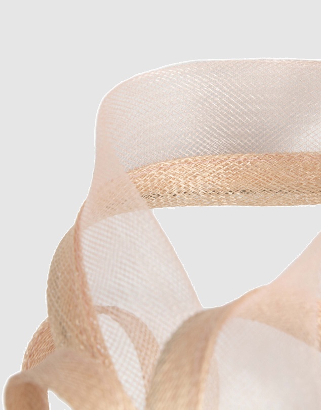 Max Alexander - Small Nude Sinamay Loops Fascinator