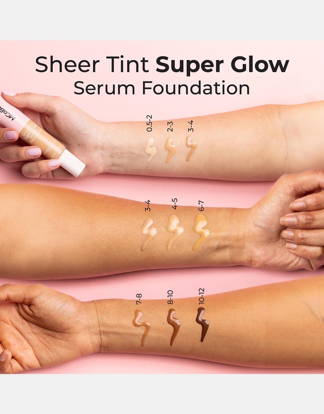 MCoBeauty - Sheer Tint Super Glow Serum Foundation - 7-8 (Medium Dark)