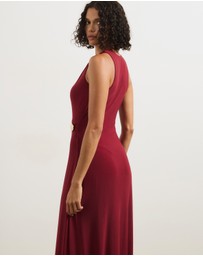 Atmos&Here - Ginni Wrap Mesh Midi Dress