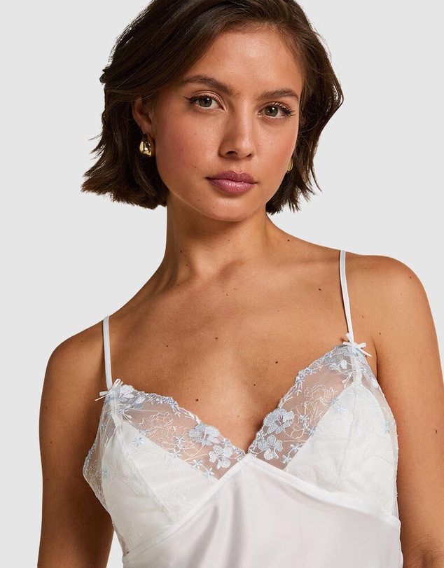 Hunkemoller - Satin Lace Peonie Slip Dress