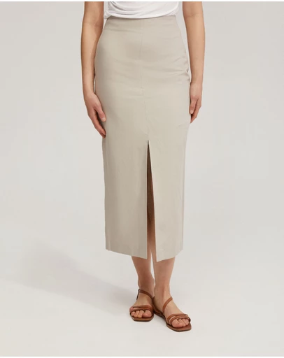 Oxford - Mia Linen Blend Pencil Skirt