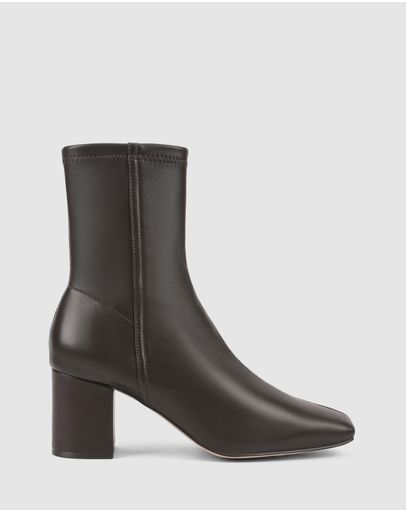 Chocolate Brown Stretch Leather