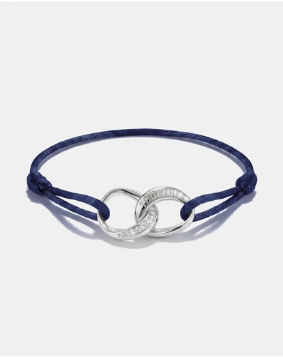 THOMAS SABO - THOMAS SABO Textile bracelet Together dark blue with zirconia