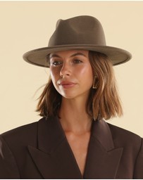 Morgan & Taylor - Soraya Wool Fedora in Brown