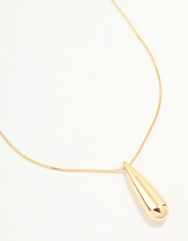 Lovisa - Gold Plated Teardrop Pendant Necklace