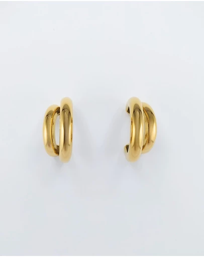 Izoa - Double Hoop Earrings
