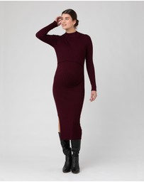 Ripe Maternity - Nella Rib Nursing Knit Dress