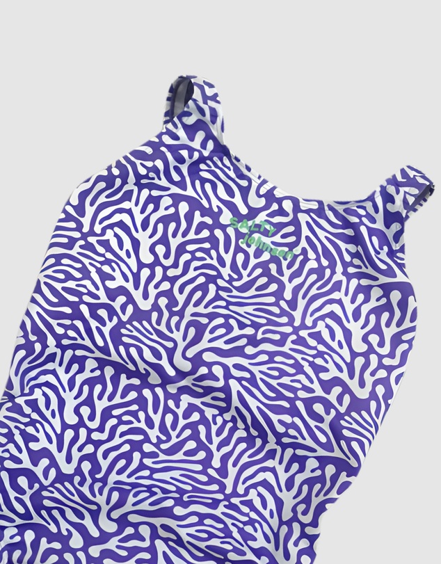 Salty Johnson - VIOLET Coral Thick Strap One Piece