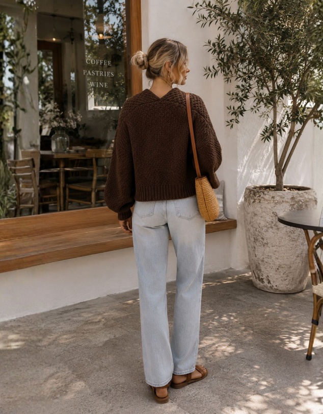 Esther & Co - Dorine Cardigan - Coffee